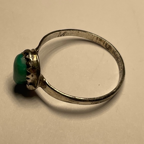 Sterling Silver Turquoise Ring 6.5 - Picture 7 of 8